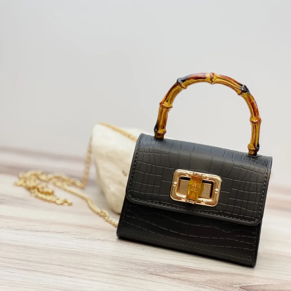 Jelly Mini Purse with Bamboo Handle
